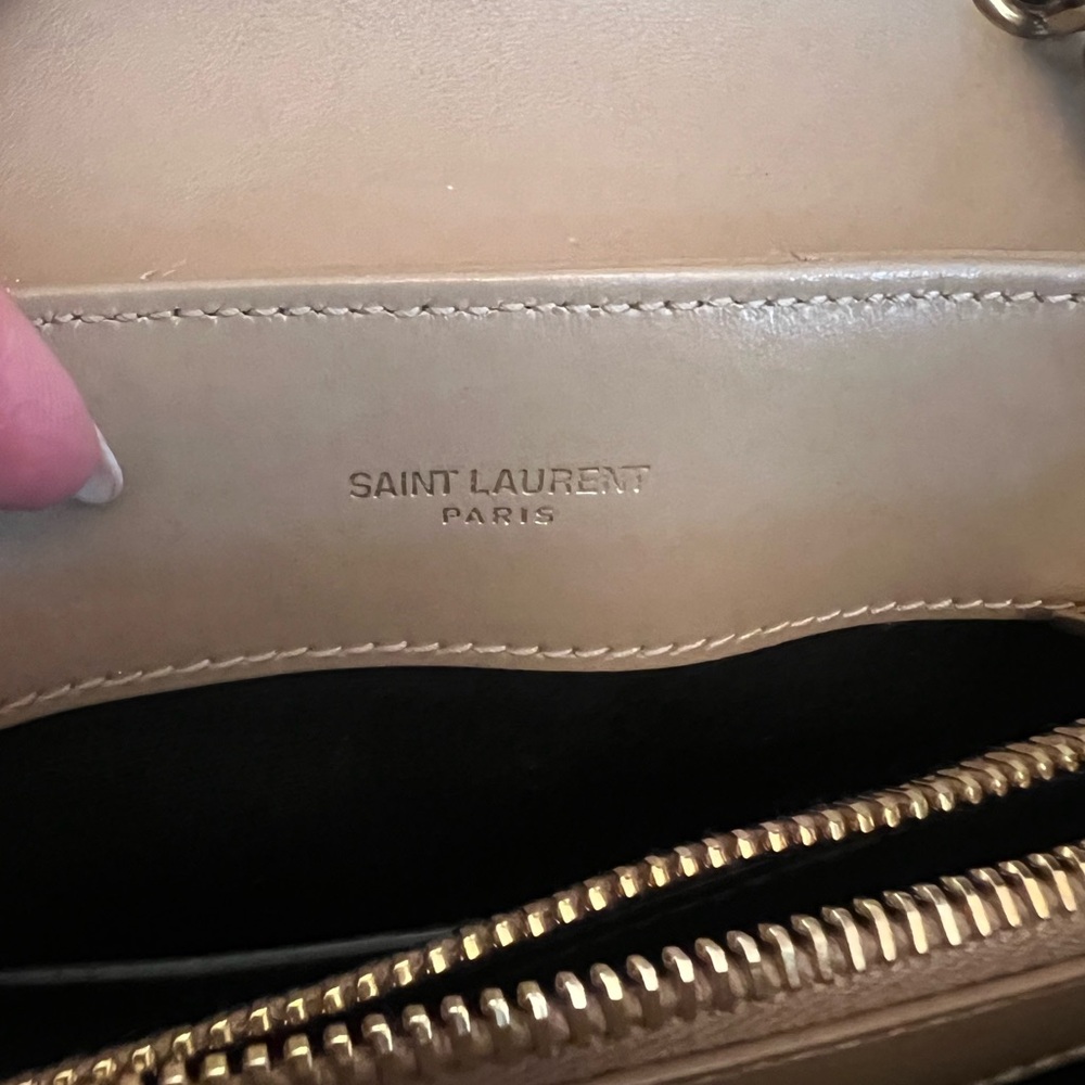 Saint Laurent Small Lou Lou Taupe Quilted Full Set - Picture 6 of 10